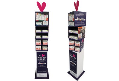 Display cube construction